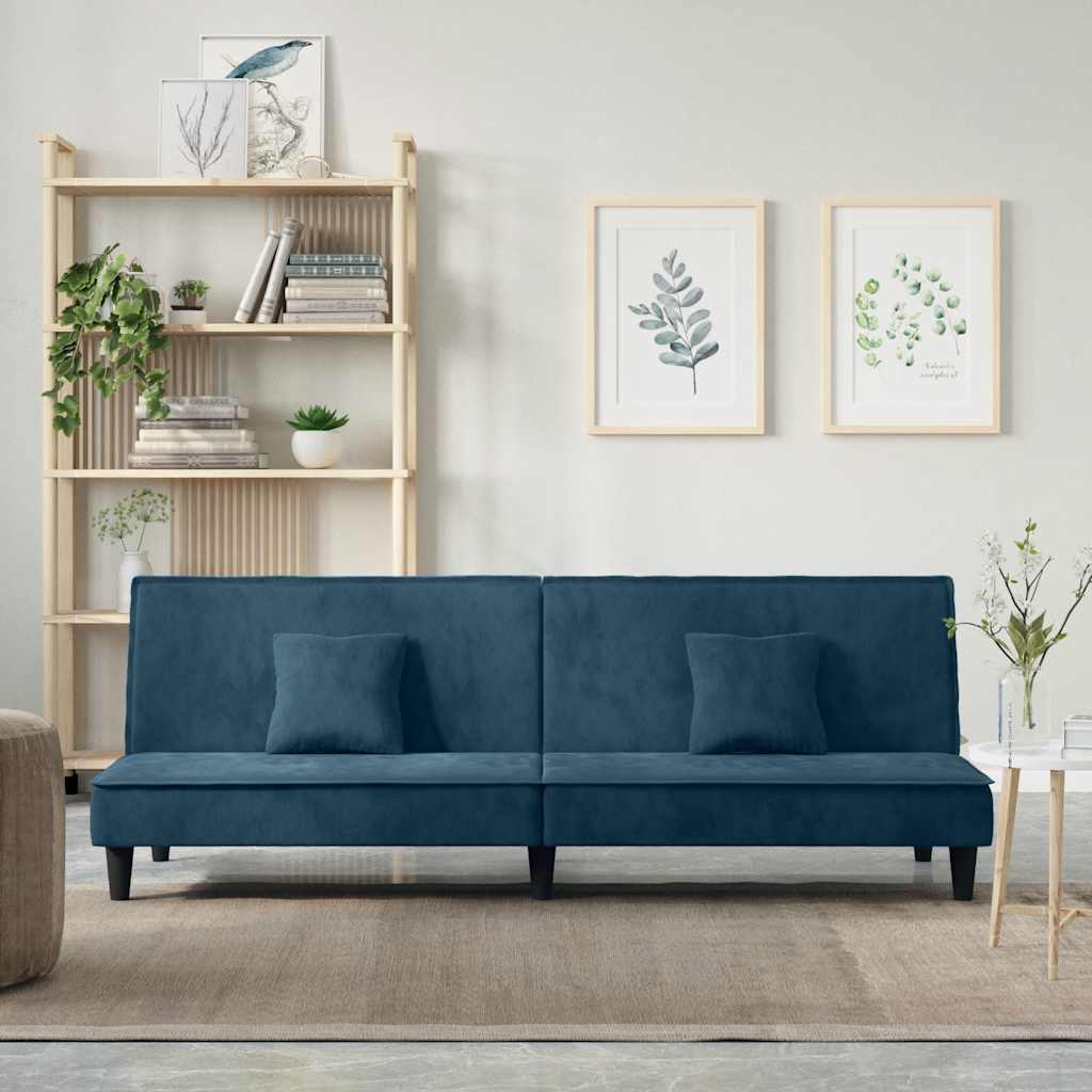 Slaapbank fluweel blauw is nu te koop bij PeponiXL, paradijselijk wonen!