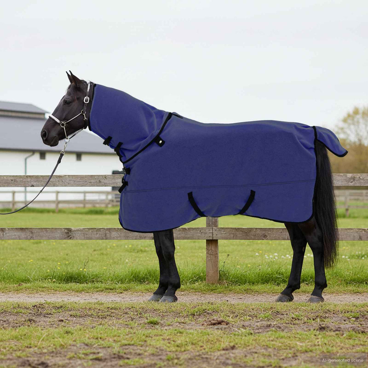 Paardendeken Marineblauw 165 cm Polyester is nu te koop bij PeponiXL, paradijselijk wonen!