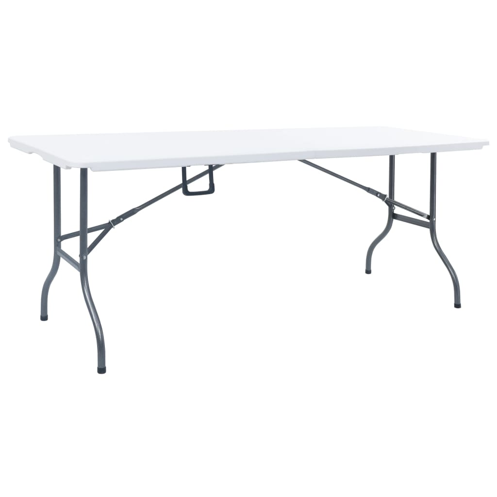 Tuintafel inklapbaar 180x72x72 cm HDPE wit is nu te koop bij PeponiXL, paradijselijk wonen!