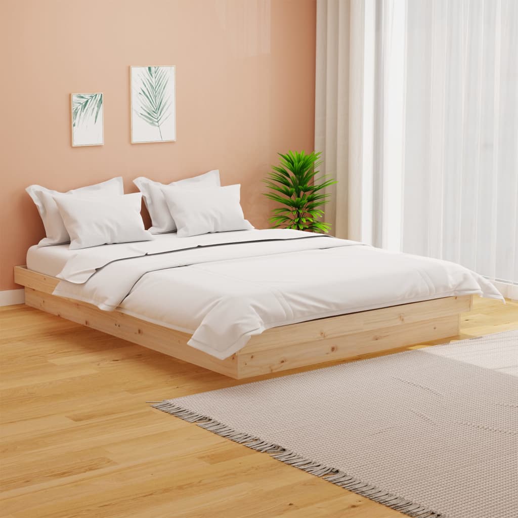 Bedframe massief hout 150x200 cm is nu te koop bij PeponiXL, paradijselijk wonen!