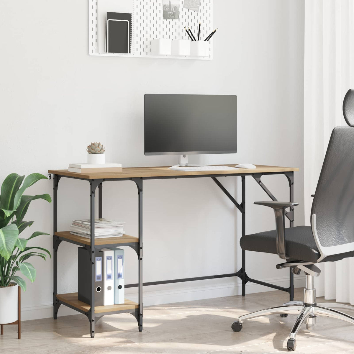Bureau Artisan Eiken 120 x 50 x 75 cm Bewerkt hout is nu te koop bij PeponiXL, paradijselijk wonen!