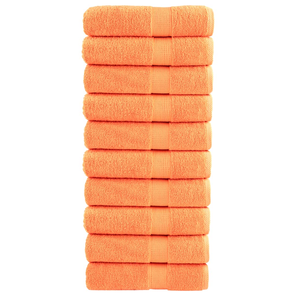 Badhanddoeken SOLUND 10 st 600 g/m² 70x140 cm oranje is nu te koop bij PeponiXL, paradijselijk wonen!