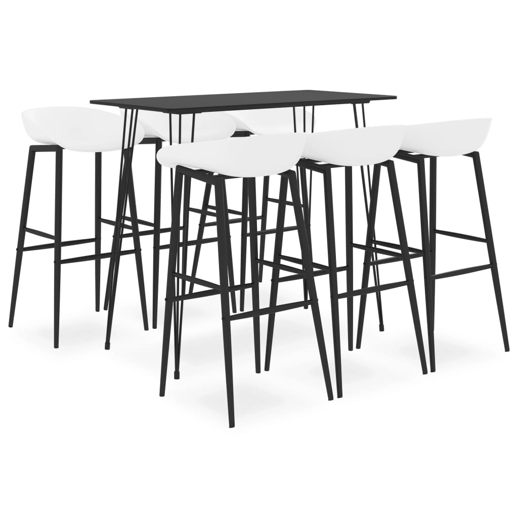 7-delige Barset zwart en wit is nu te koop bij PeponiXL, paradijselijk wonen!