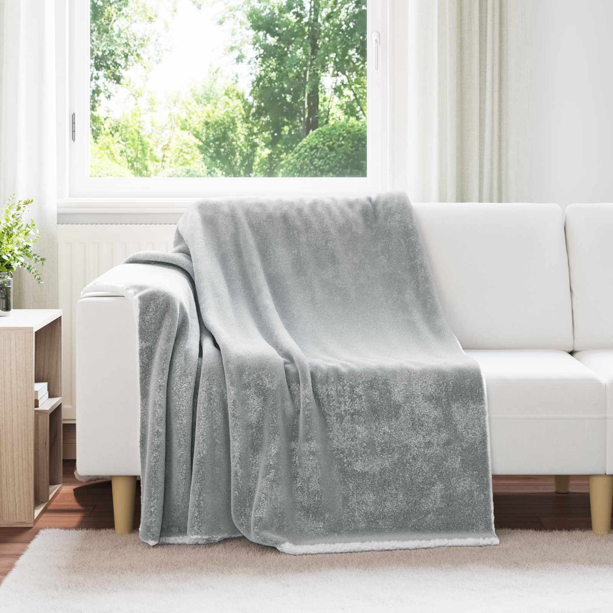 Gooi Deken Grijs 150 x 200 cm Fleece is nu te koop bij PeponiXL, paradijselijk wonen!