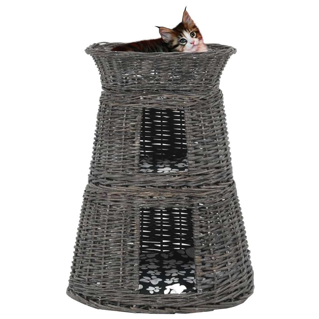 3-delige Kattenmandenset met kussens 47x34x60 cm wilgen is nu te koop bij PeponiXL, paradijselijk wonen!
