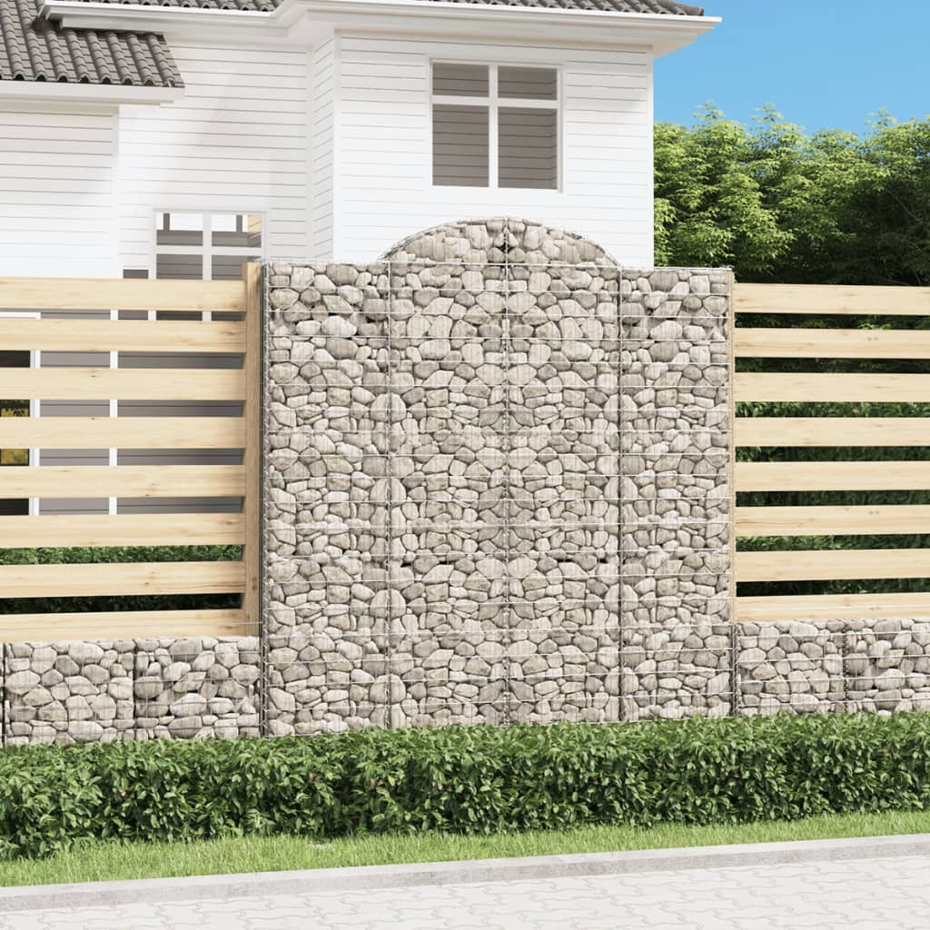 Schanskorven 15 st gewelfd 200x50x220/240 cm ijzer is nu te koop bij PeponiXL, paradijselijk wonen!