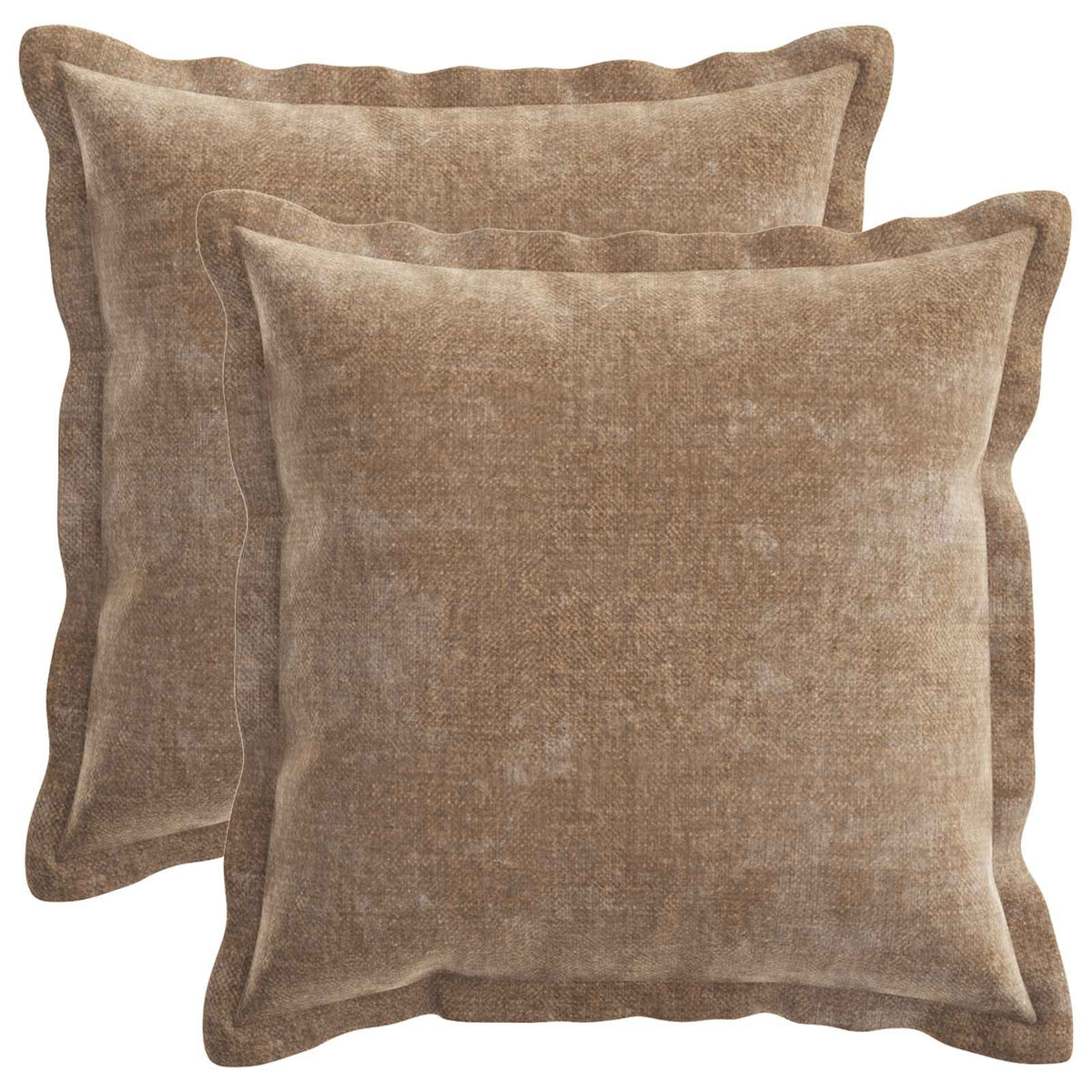 Kussensloop 2 st HOUTEN Bruin 30 x 30 cm Chenille Stof is nu te koop bij PeponiXL, paradijselijk wonen!