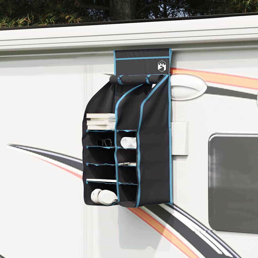 Hangende Tent Organizer 10 Vakken Zwart 40,5 x 25 x 80 cm is nu te koop bij PeponiXL, paradijselijk wonen!