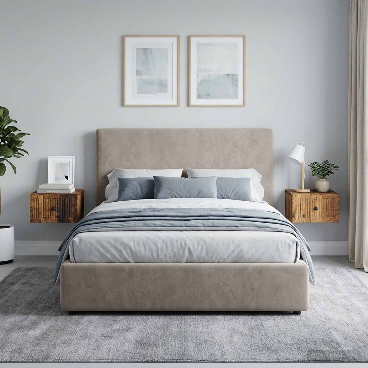 Wandbeugel Bedkast met lade 2 pcs Oud hout 33 x 34,5 x 40 cm is nu te koop bij PeponiXL, paradijselijk wonen!