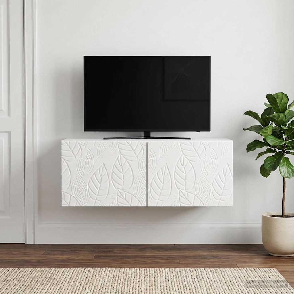Wandbeugel TV-kast 78,5 x 41 x 30 cm Hoogglans Wit Bewerkt hout is nu te koop bij PeponiXL, paradijselijk wonen!
