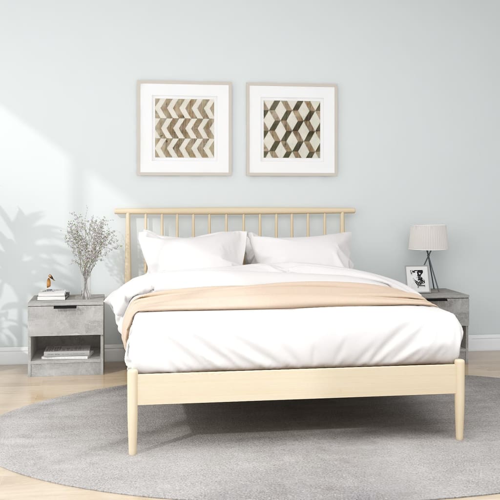 Nachtkastjes 2 st bewerkt hout betongrijs is nu te koop bij PeponiXL, paradijselijk wonen!