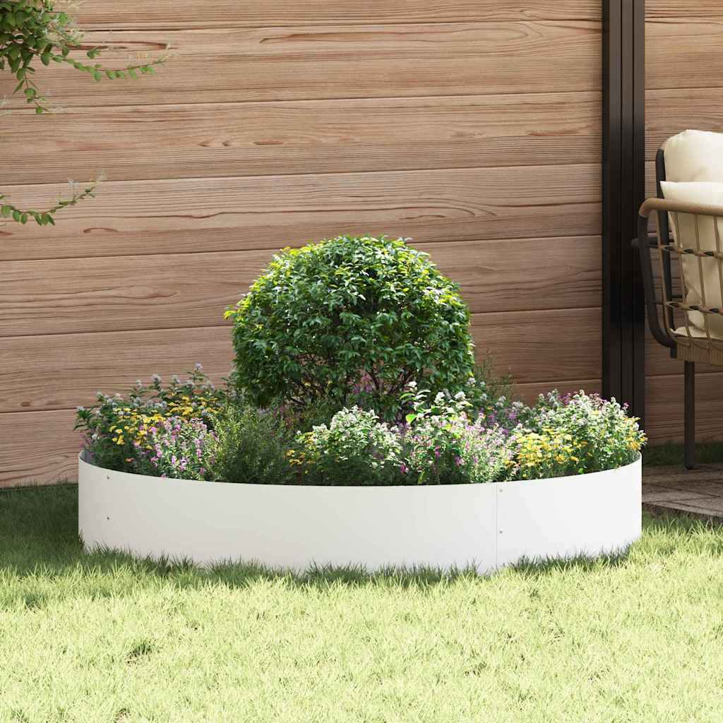 Plantenring Wit 120 x 120 x 20 cm Koudgewalst staal is nu te koop bij PeponiXL, paradijselijk wonen!