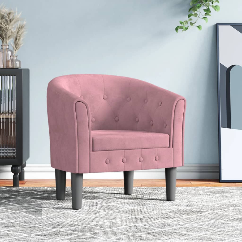 Kuipstoel fluweel roze is nu te koop bij PeponiXL, paradijselijk wonen!