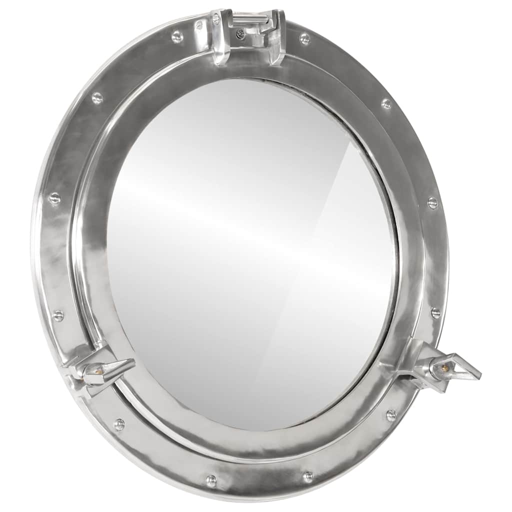 Wandspiegel patrijspoort Ø50 cm aluminium en glas is nu te koop bij PeponiXL, paradijselijk wonen!