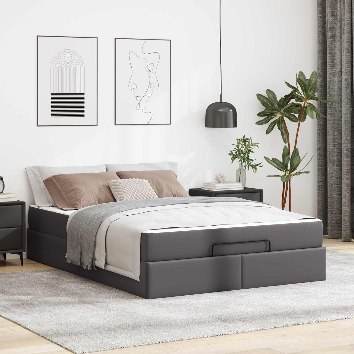 Bedframe met matras Anders 2 pcs Grijs PVC is nu te koop bij PeponiXL, paradijselijk wonen!