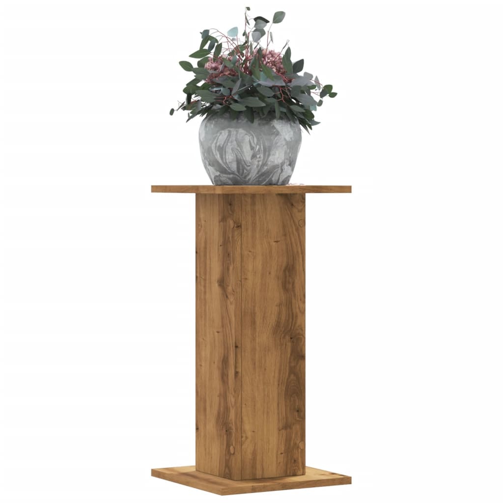 Plantenstandaards 2 st 30x30x60 cm hout artisanaal eiken is nu te koop bij PeponiXL, paradijselijk wonen!