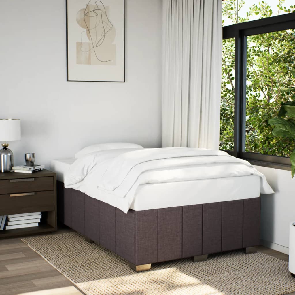 Bedframe zonder matras 120x190 cm stof donkerbruin is nu te koop bij PeponiXL, paradijselijk wonen!