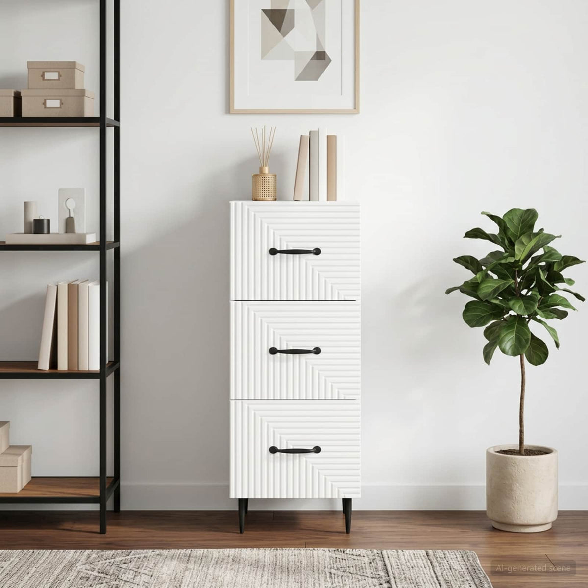 Ladenkast Wit 33 x 34,5 x 89,5 cm Bewerkt hout is nu te koop bij PeponiXL, paradijselijk wonen!