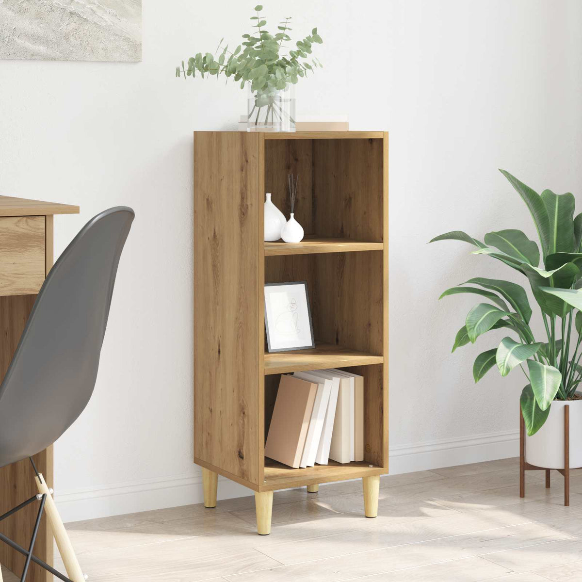 Dressoir Artisan Eiken 34,5 x 32,5 x 90 cm Bewerkt hout is nu te koop bij PeponiXL, paradijselijk wonen!
