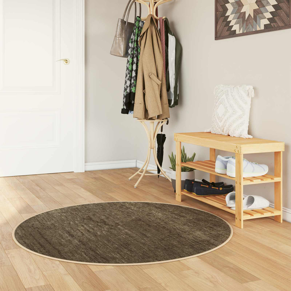 Vloerkleedloper MARSA Bosgroen 120 x 120 cm Polyester en PVC is nu te koop bij PeponiXL, paradijselijk wonen!