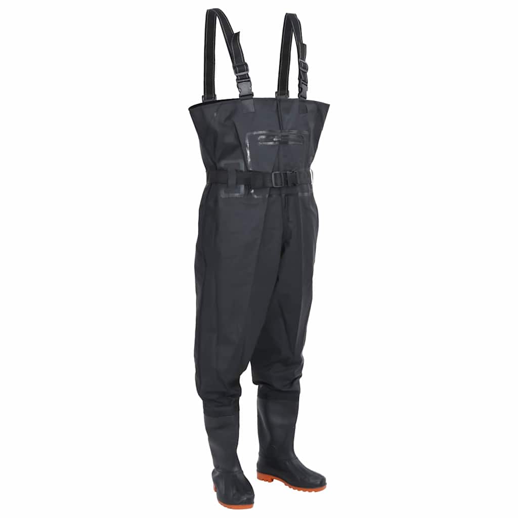 Waadpak met laarzen en riem maat 43 zwart is nu te koop bij PeponiXL, paradijselijk wonen!