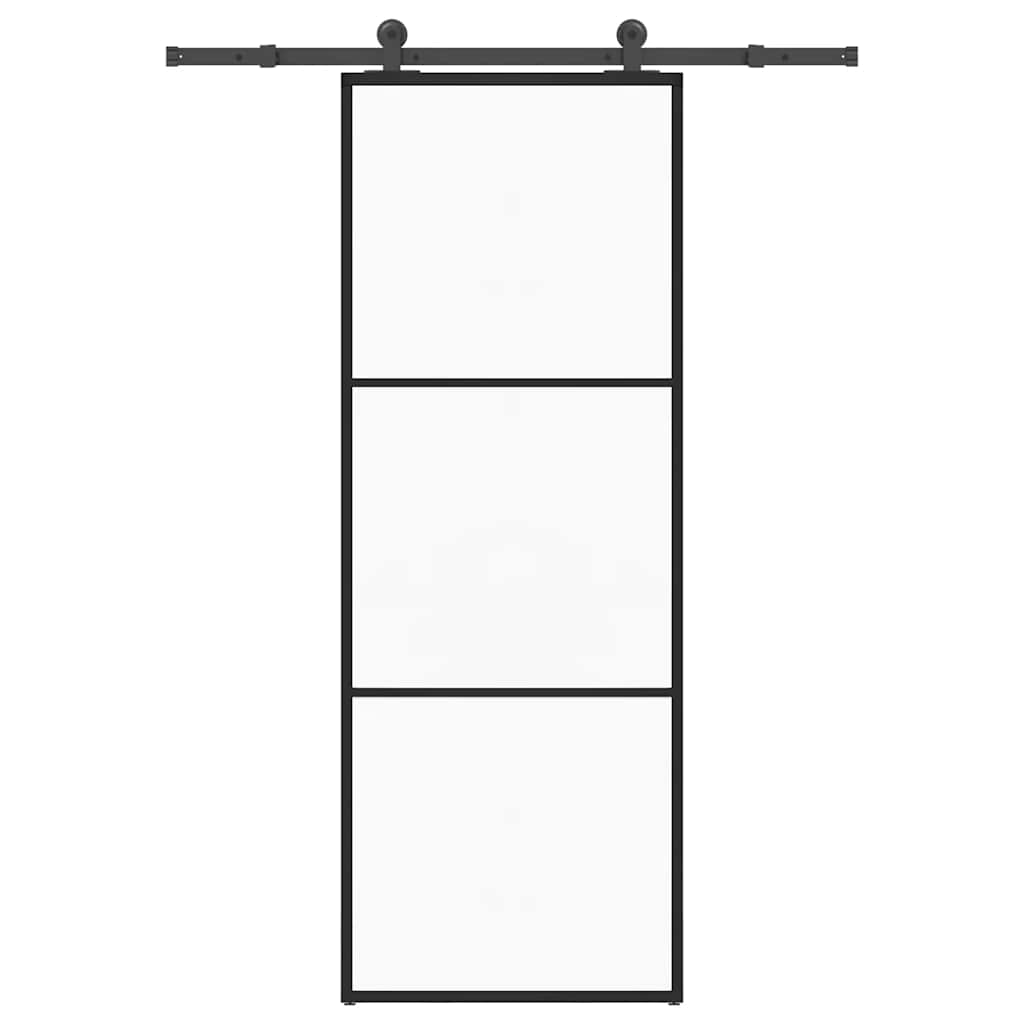 Schuifdeur met beslag 76x205 cm ESG-glas en aluminium is nu te koop bij PeponiXL, paradijselijk wonen!