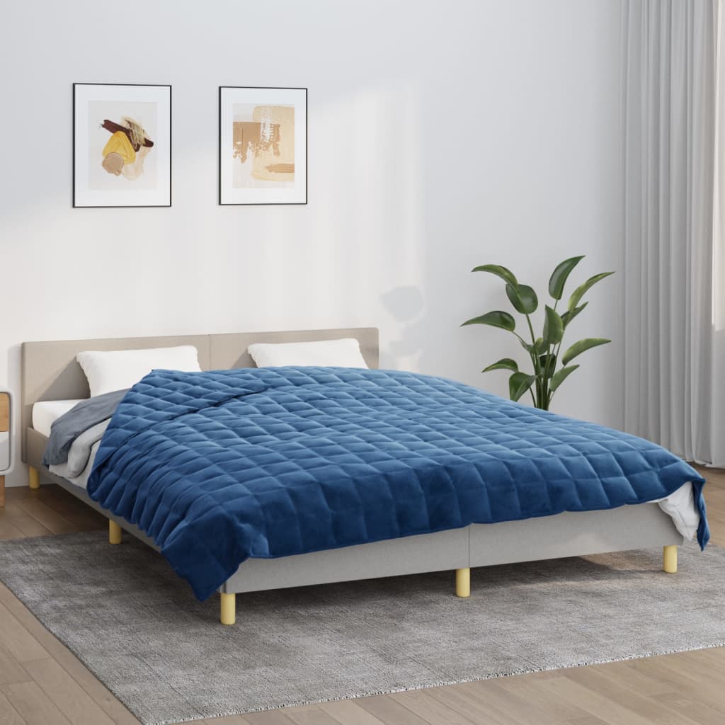 Verzwaringsdeken 200x220 cm 9 kg stof blauw is nu te koop bij PeponiXL, paradijselijk wonen!