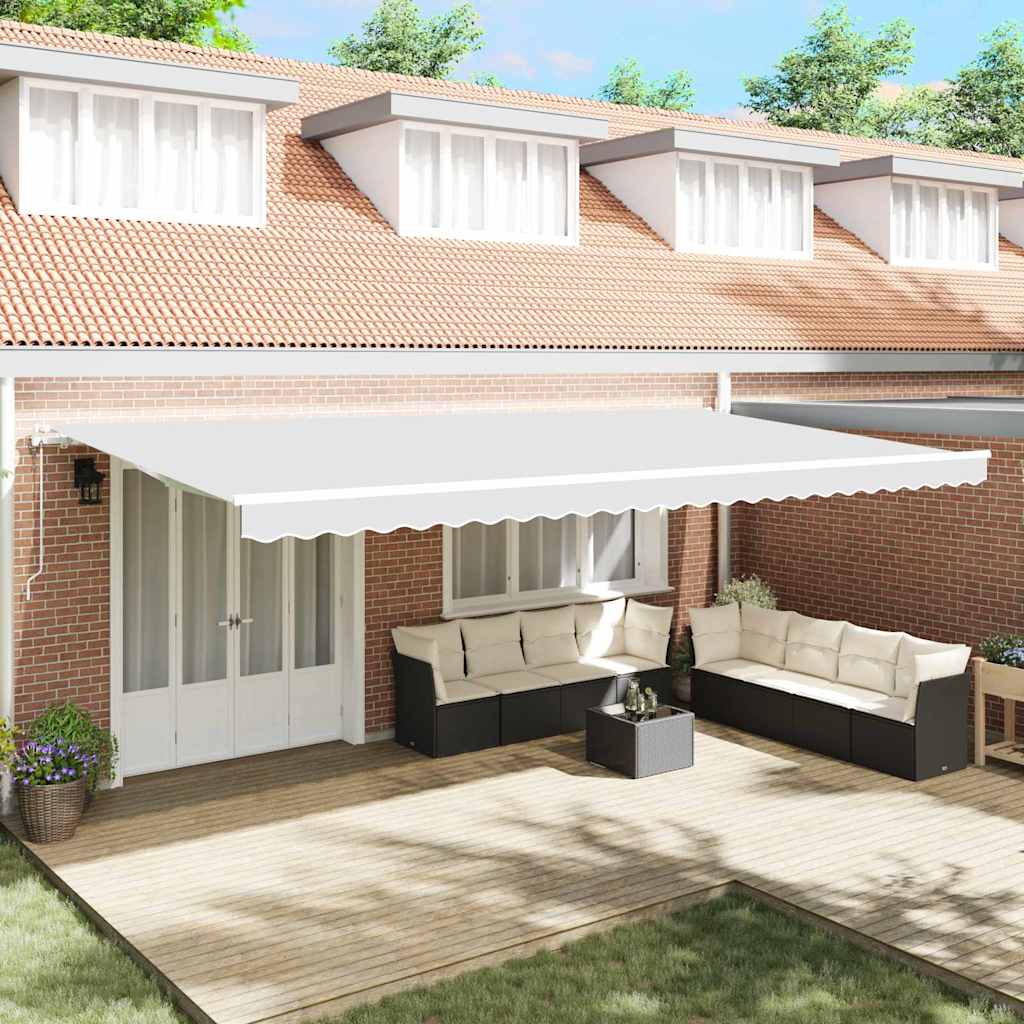 Elektrisch Uittrekbaar Zonnescherm Wit 600 × 300 cm is nu te koop bij PeponiXL, paradijselijk wonen!