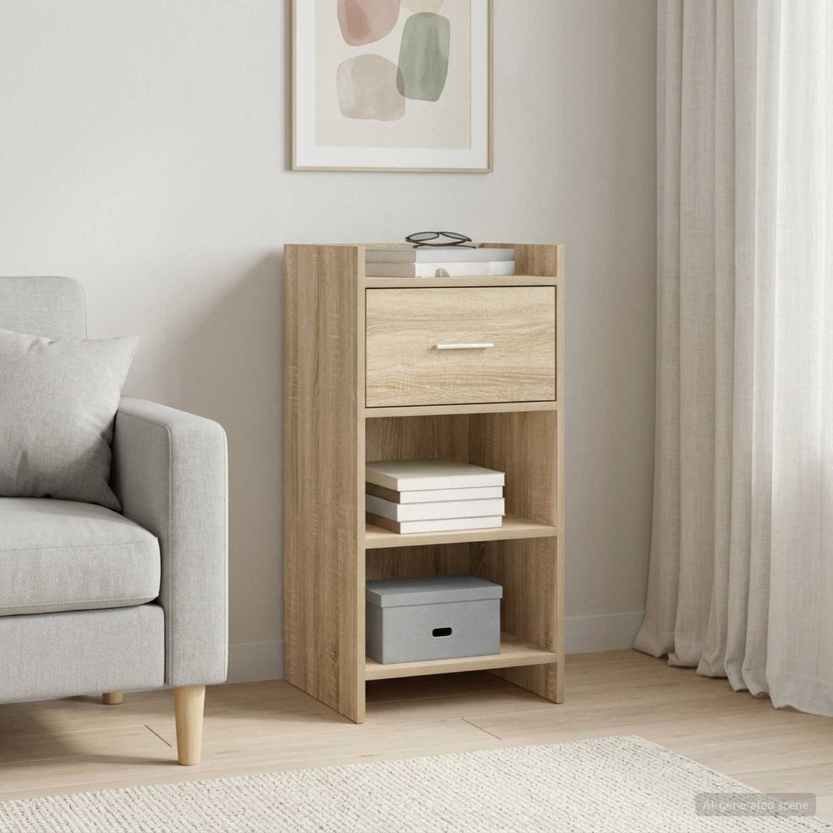 Dressoir Sonoma Eiken 40 x 36 x 80 cm Bewerkt hout is nu te koop bij PeponiXL, paradijselijk wonen!