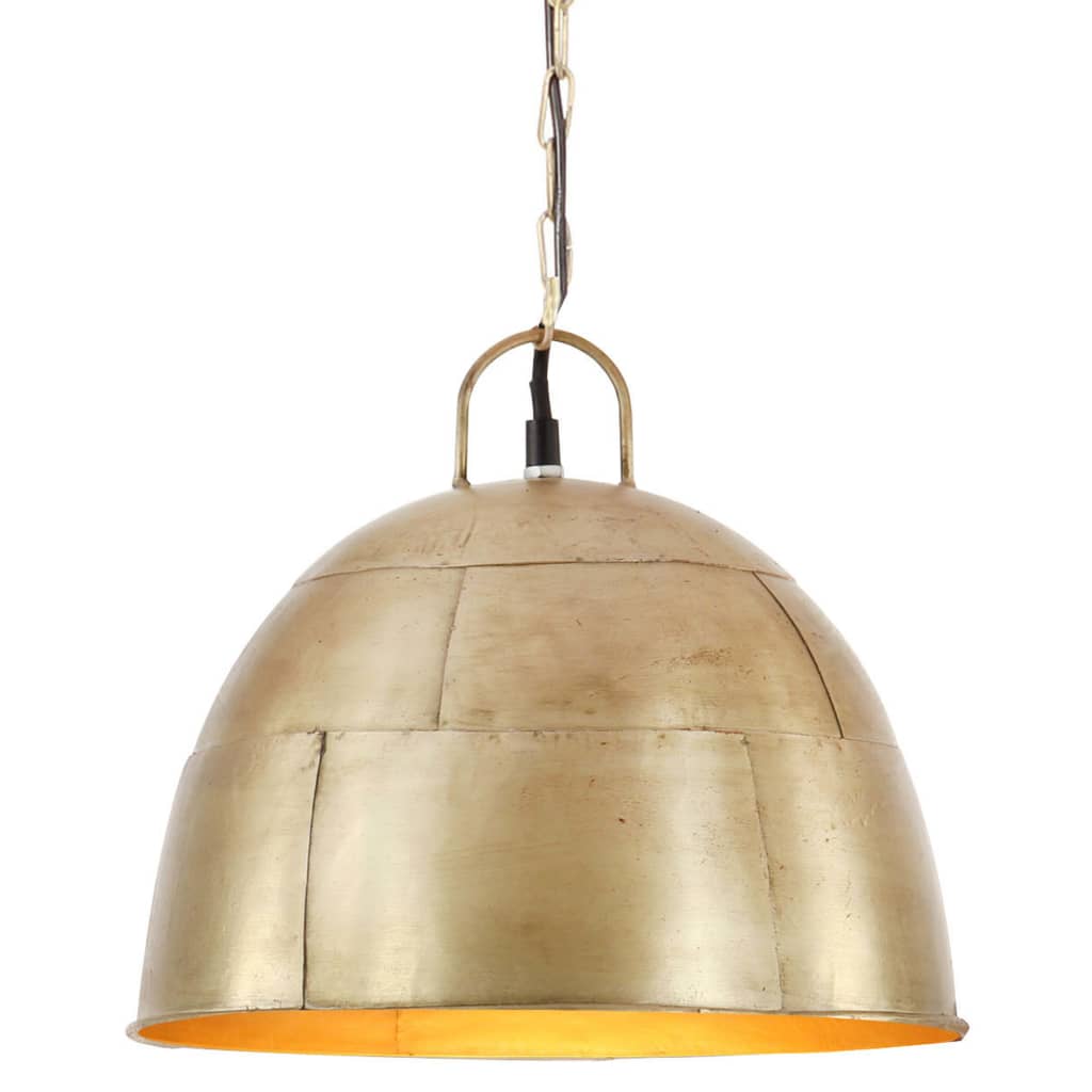 Hanglamp industrieel vintage rond 25 W E27 31 cm messingkleurig is nu te koop bij PeponiXL, paradijselijk wonen!