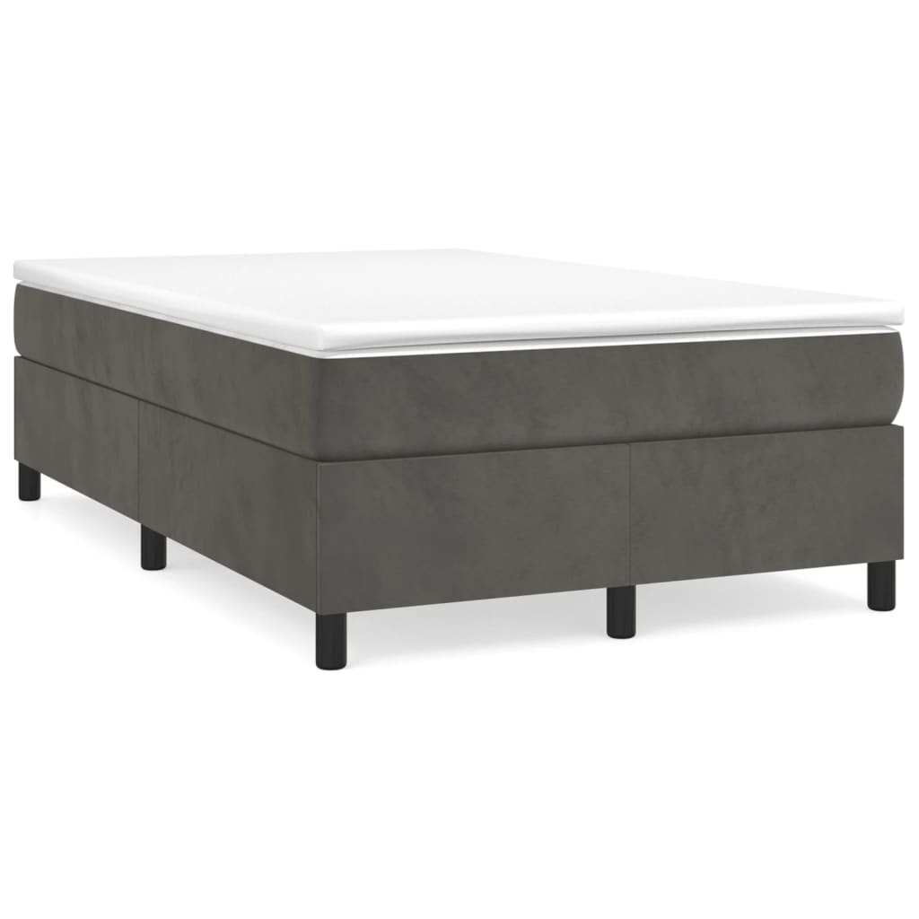 Boxspring met matras fluweel donkergrijs 120x190 cm is nu te koop bij PeponiXL, paradijselijk wonen!