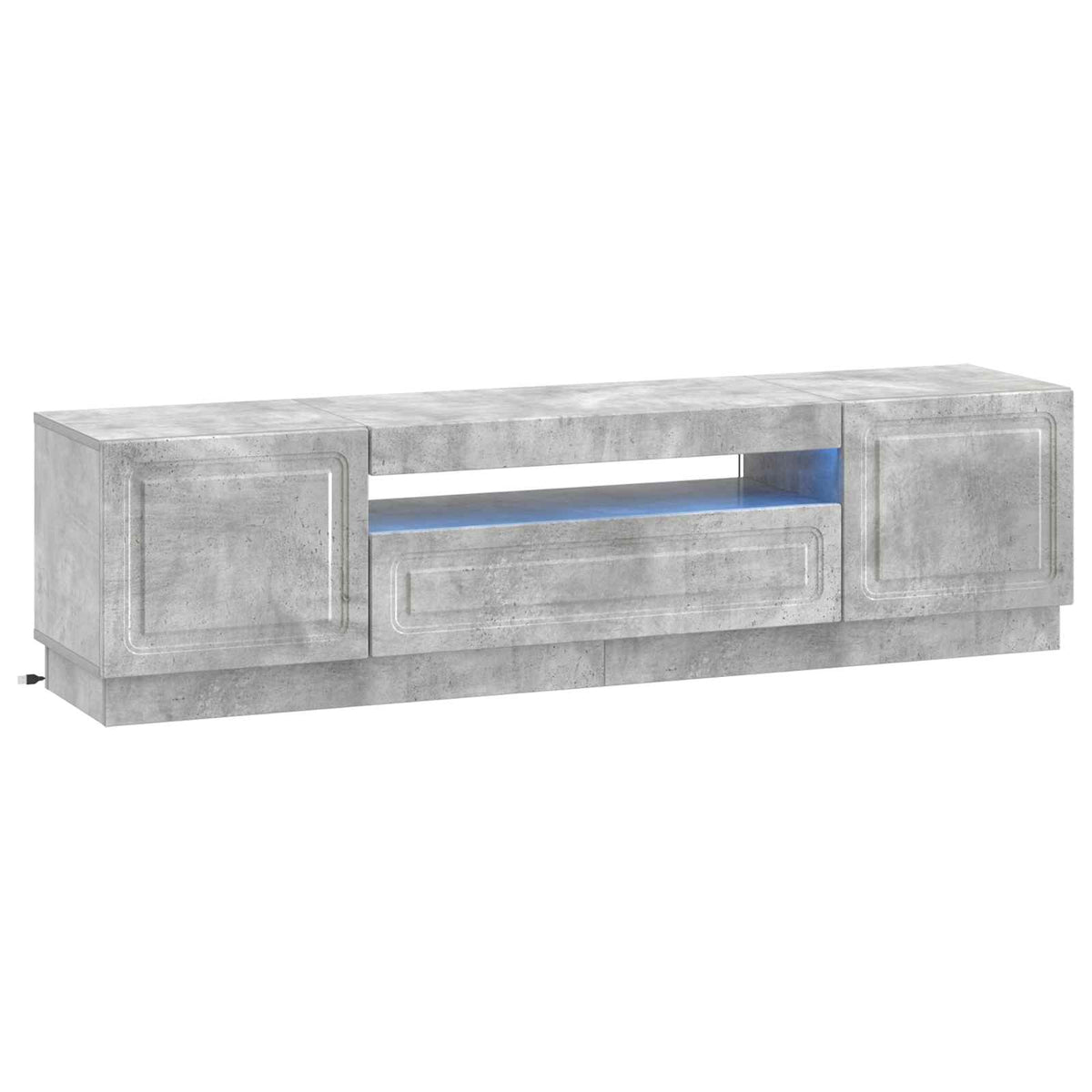 LED tv-meubel Betongrijs Bewerkt hout is nu te koop bij PeponiXL, paradijselijk wonen!