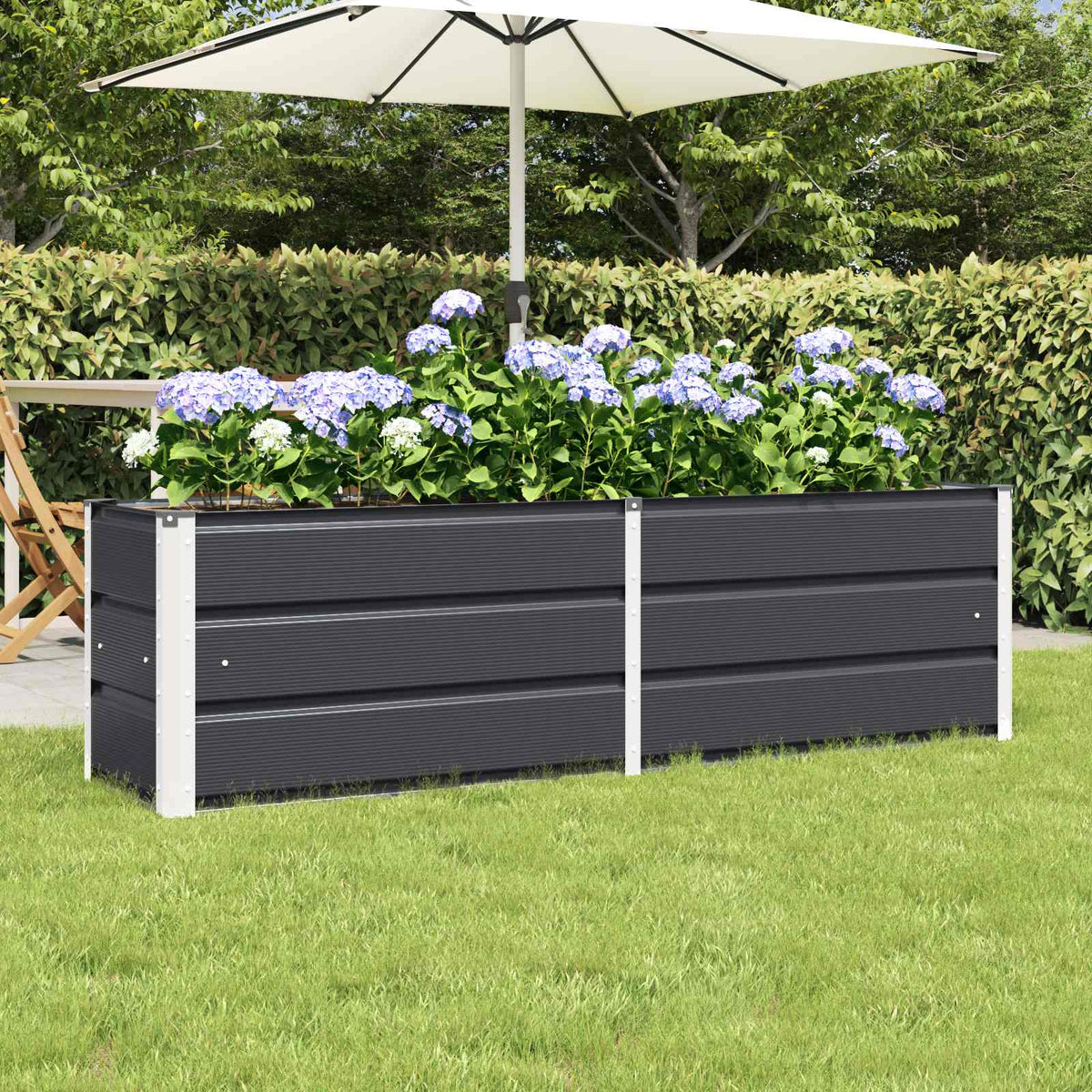 Plantenbak Antraciet 160 x 40 x 45 cm Staal is nu te koop bij PeponiXL, paradijselijk wonen!