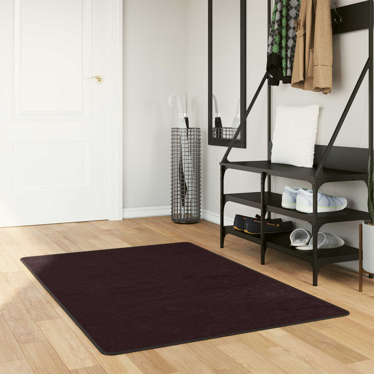 Vloerkleedloper MARSA Antraciet 100 x 150 cm Polyester en PVC is nu te koop bij PeponiXL, paradijselijk wonen!