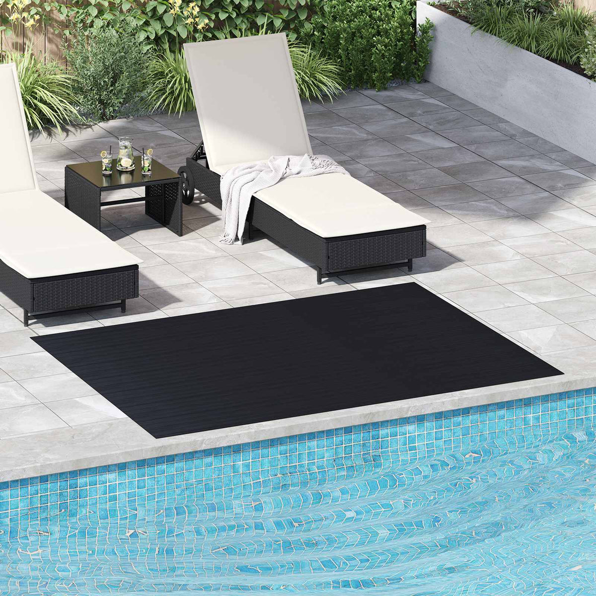 Vloermat Zwart 1,5 x 2 m Rubber is nu te koop bij PeponiXL, paradijselijk wonen!