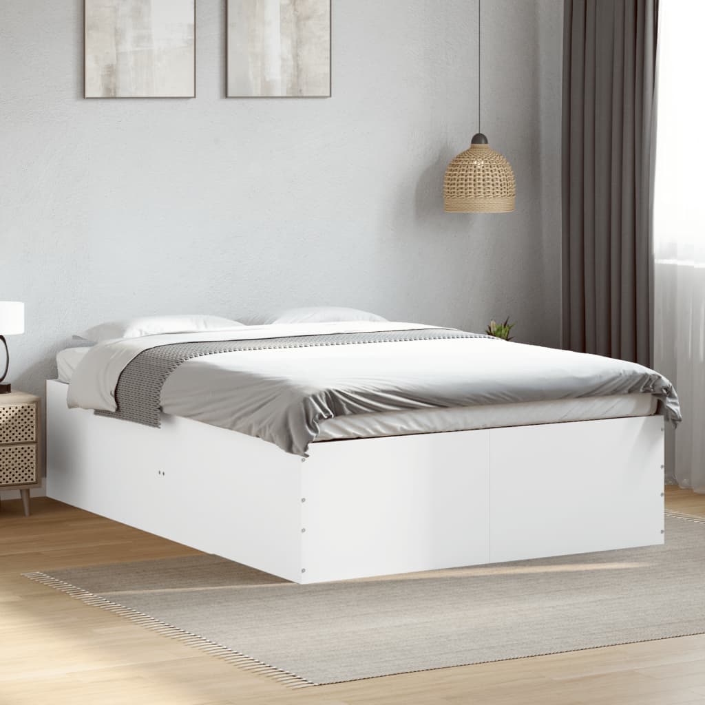 Bedframe LED massief hout wit 120x200 cm is nu te koop bij PeponiXL, paradijselijk wonen!