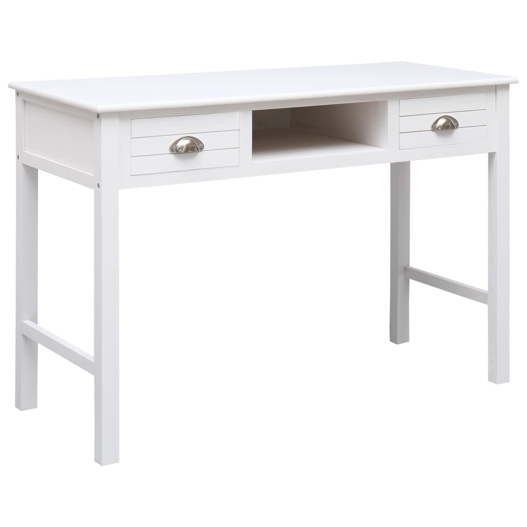 Schrijftafel 110x45x76 cm hout wit is nu te koop bij PeponiXL, paradijselijk wonen!