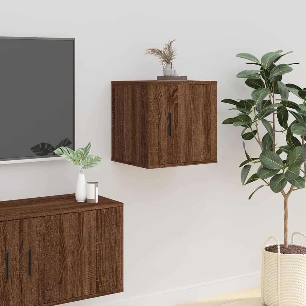 Tv-wandmeubel 40x34,5x40 cm bruin eikenkleur is nu te koop bij PeponiXL, paradijselijk wonen!