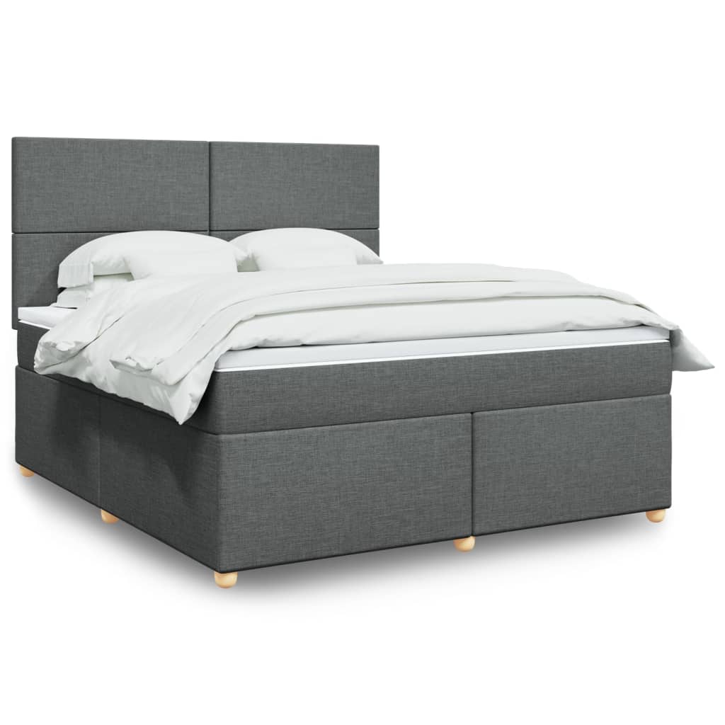 Boxspring met matras stof donkergrijs 180x200 cm is nu te koop bij PeponiXL, paradijselijk wonen!