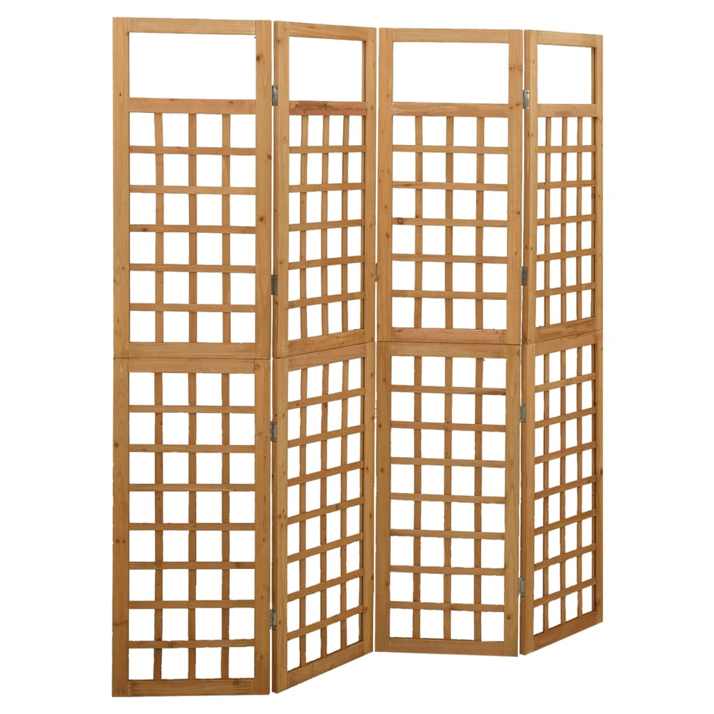 Kamerscherm/trellis met 4 panelen161x180 cm massief vurenhout is nu te koop bij PeponiXL, paradijselijk wonen!