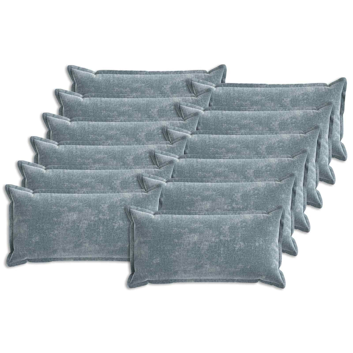 Kussensloop 12 st HOUTEN Lichtblauw 40 x 80 cm Chenille Stof is nu te koop bij PeponiXL, paradijselijk wonen!