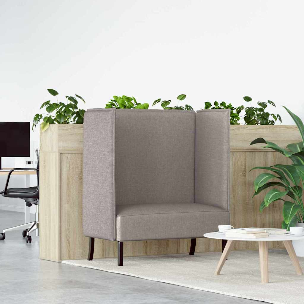 Hoge Rug Bank 101cm Taupe Stof is nu te koop bij PeponiXL, paradijselijk wonen!