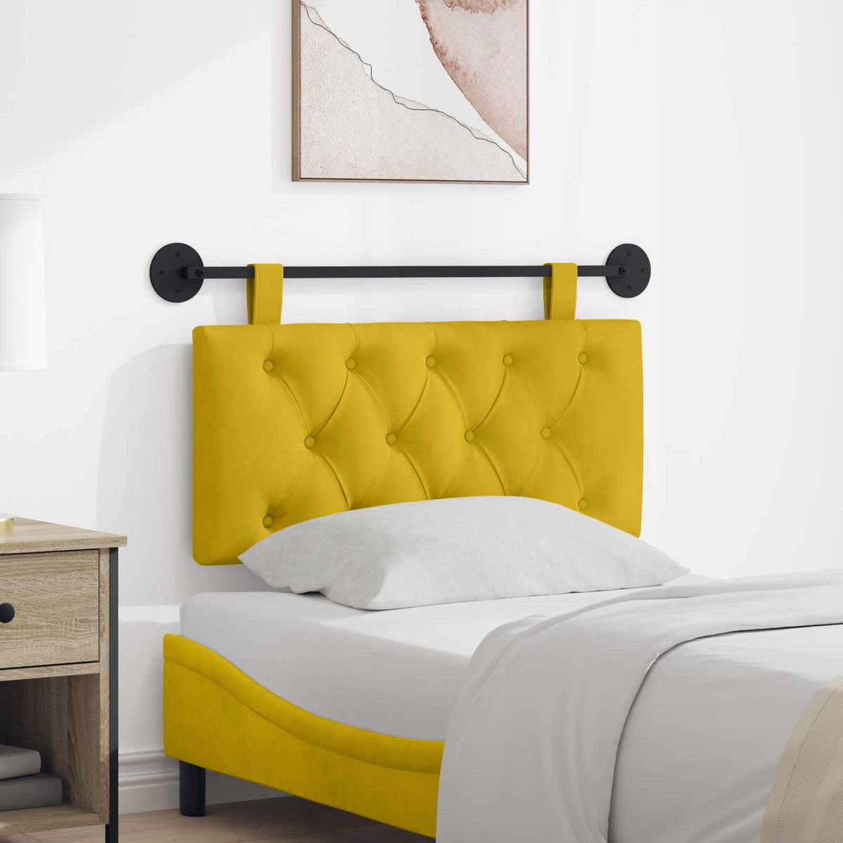 Hangend hoofdbord Geel Fluweel is nu te koop bij PeponiXL, paradijselijk wonen!