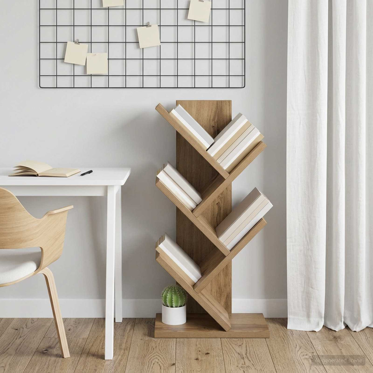 Boomboekenplank 4-laags 30 x 18 x 60 cm Bewerkt hout is nu te koop bij PeponiXL, paradijselijk wonen!