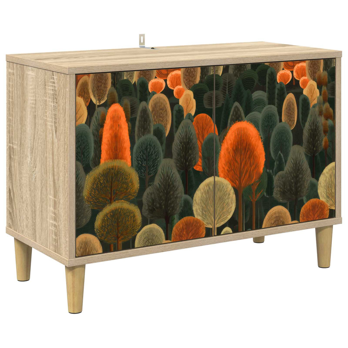 Tv-meubel ZAANDAM 69 x 33 x 50 cm Sonoma Bewerkt hout is nu te koop bij PeponiXL, paradijselijk wonen!