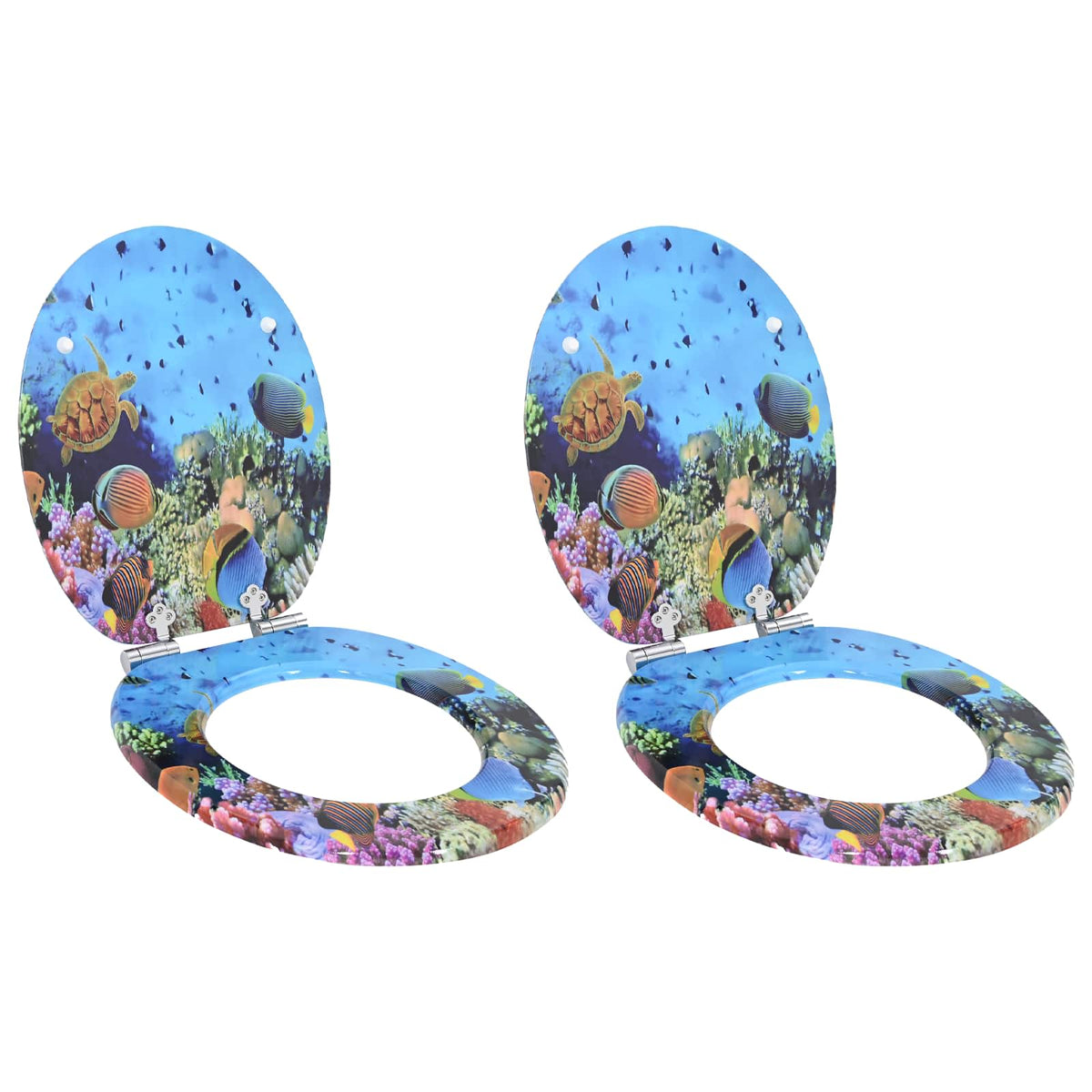 Zachte sluit toiletbril 2 pcs Diep Zee Blauw 44 x 38 cm is nu te koop bij PeponiXL, paradijselijk wonen!