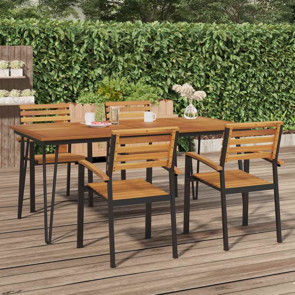 Tuintafel met haarspeldpoten 180x90x75 cm massief acaciahout is nu te koop bij PeponiXL, paradijselijk wonen!