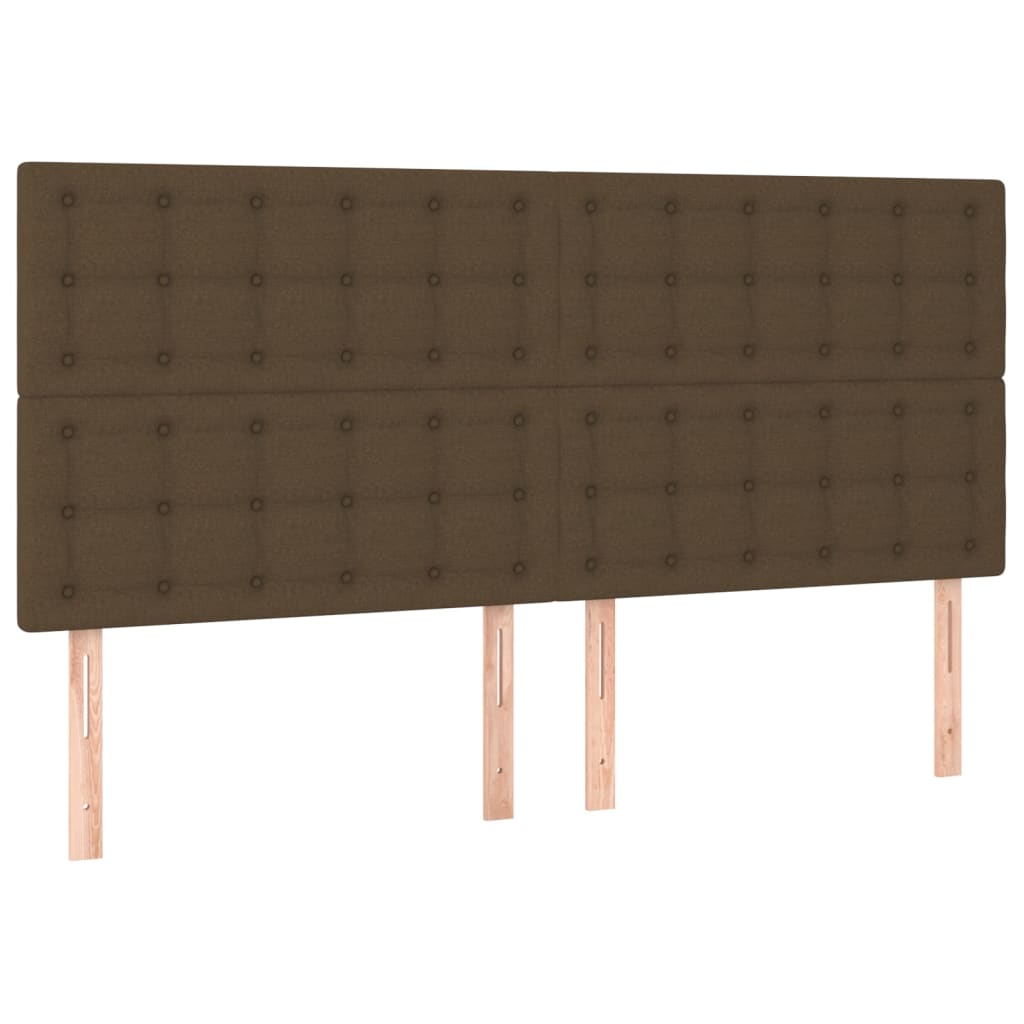 Hoofdbord donkerbruin 160x5x118/128 cm stof is nu te koop bij PeponiXL, paradijselijk wonen!