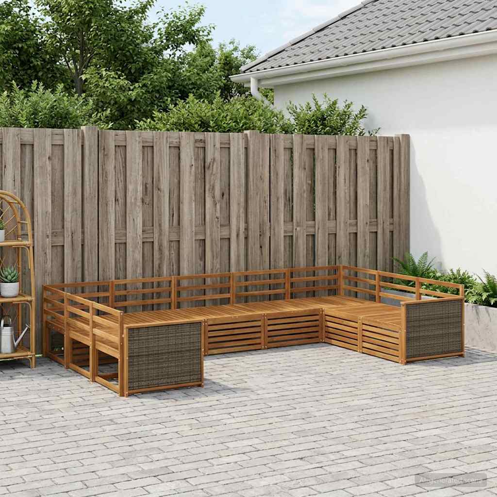 Sofa-Sets 10 pcs Massief Acaciahout is nu te koop bij PeponiXL, paradijselijk wonen!
