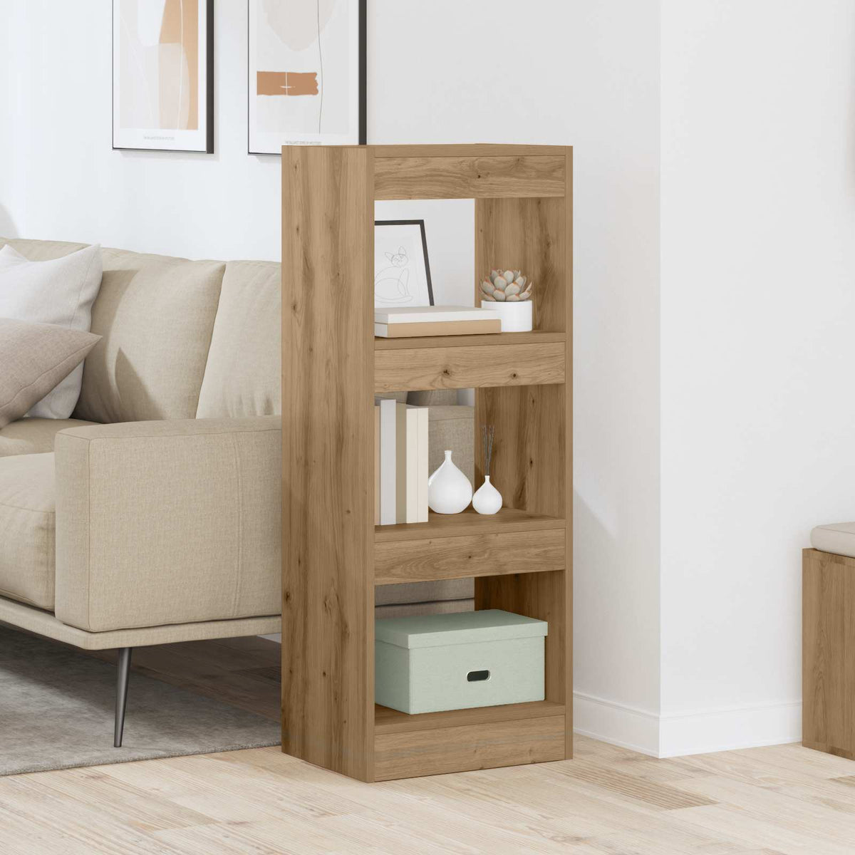 Boekenkast 3-laags 37 x 30 x 103 cm Bewerkt hout is nu te koop bij PeponiXL, paradijselijk wonen!